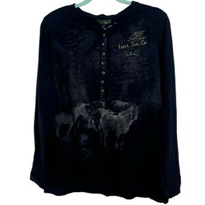 Ralph Lauren Long sleeve horses top